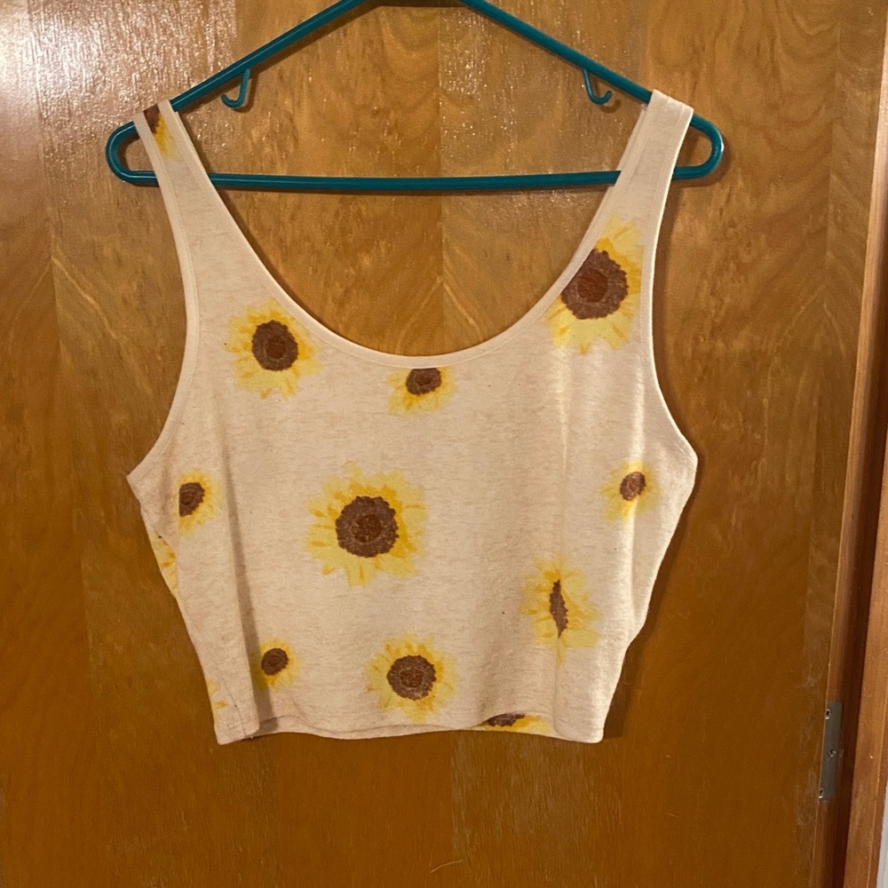 SO Women's Cream Sunflower Crop Top